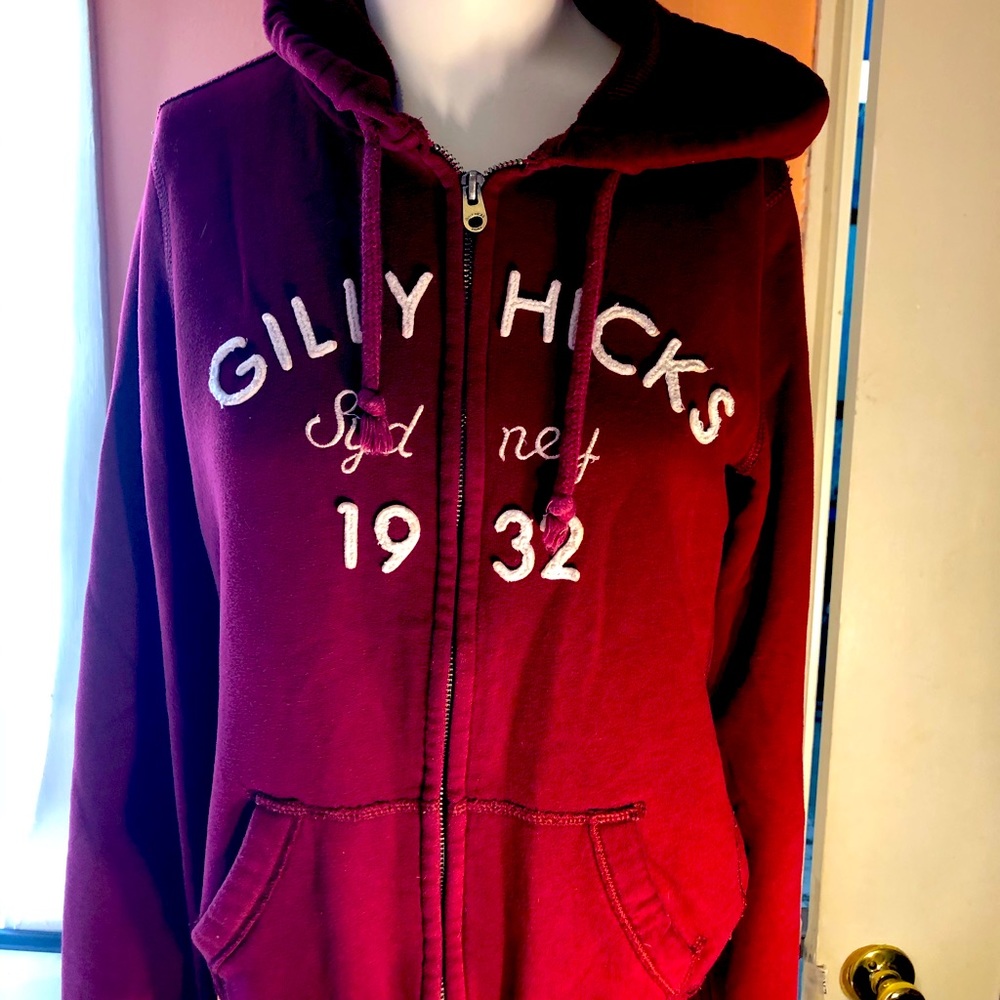 Gilly Hicks Maroon hoodie.  Retired.  Sz M